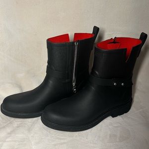 Rag & Bone Moto rubber rain boots.  Size 40 ( 9) Excellent, like-new condition.